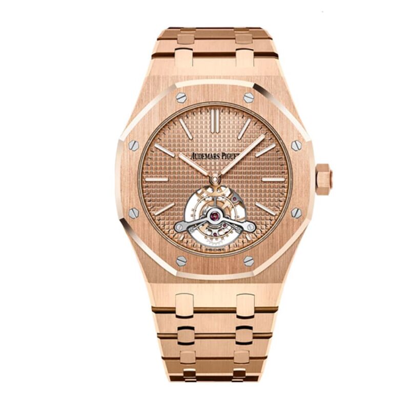 audemars piguet royal oak tourbillon extra plat 26515or oo 1220or 01 rose gold dial replica 1