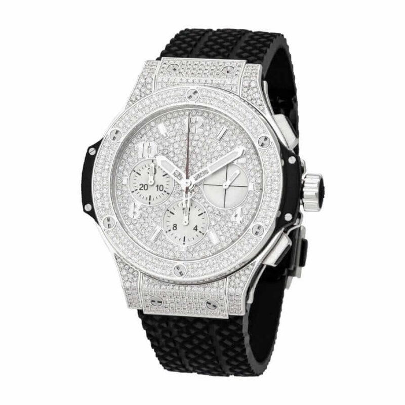 hublot classic fusion chronograph with diamond silver dial replica 1 1 1