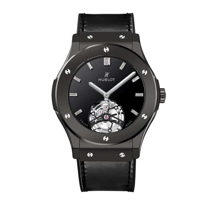 hublot classic fusion tourbillon night out 505 cs 1270 vr tf pvd black dial replica 1 2