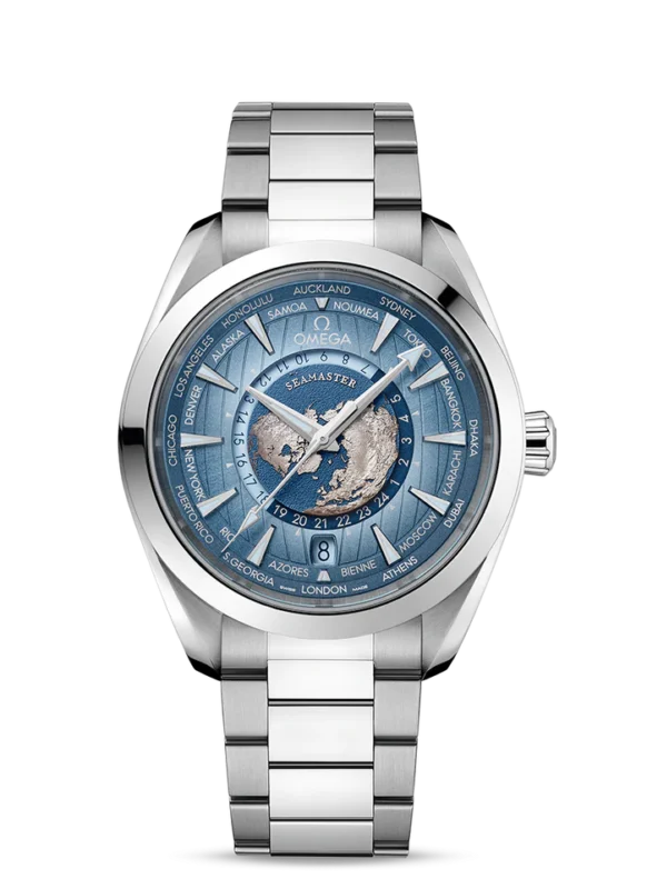 omega seamaster aqua terra 150m co axial master chronometer gmt worldtimer 43 mm 22010432203002 l