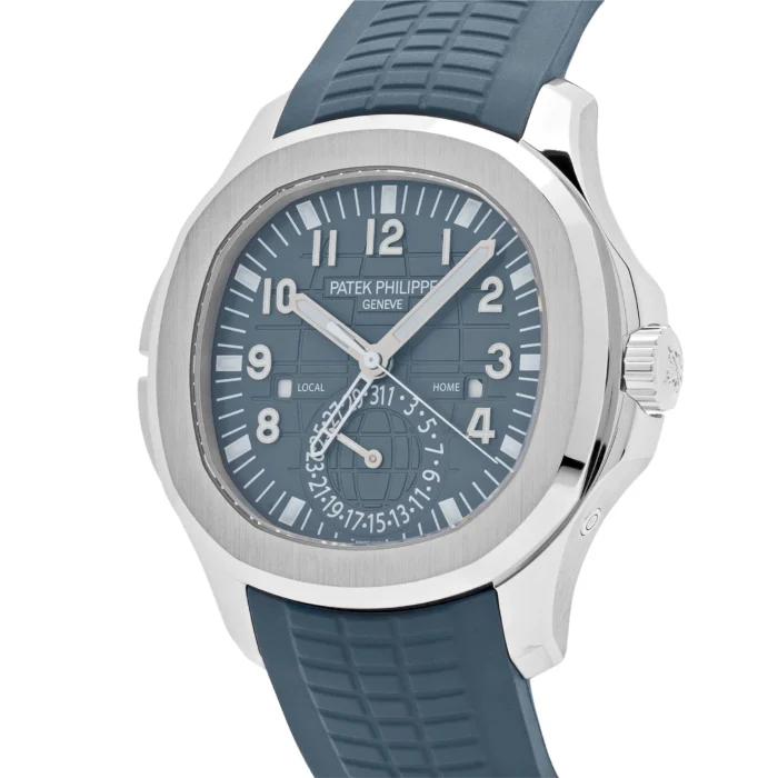 patek philippe aquanaut 5164g 001 travel time white gold blue gray dial 2024 patek philippe 41774041792756