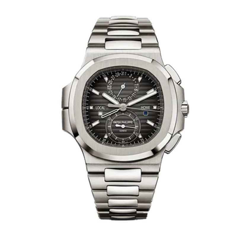patek philippe nautilus travel time chronograph stainless steel replica 1 1