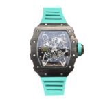 Richard Mille Rm055 Kv V2 White Ceramic Blue Skeleton Dial Replica 1
