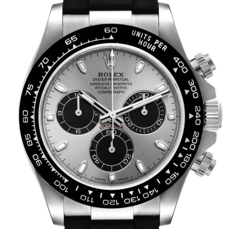 rolex cosmograph daytona white gold grey dial mens watch 116519 box card 43005 f5005 md