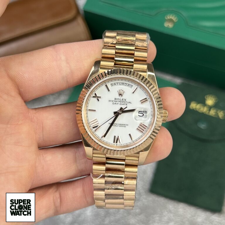Dong Ho Rolex Day Date 228235 Rose Gold Rep 11 Mat Trang V2 GM Factory 40mm 4 768x768 1