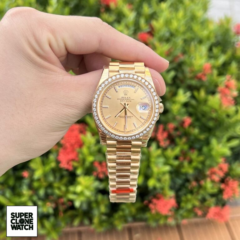 Dong Ho Rolex Day Date Nam Dinh Da Mau Vang Champagne 40mm 4 768x768 1