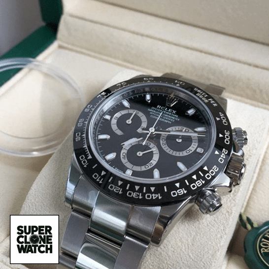 rolex daytona 116500LN stainless steel black dial oyster replica steel unitedluxurynet 1