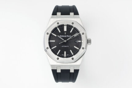 Royal Oak 15400 1:1 Best Edition SS/RU Black Textured Dial
