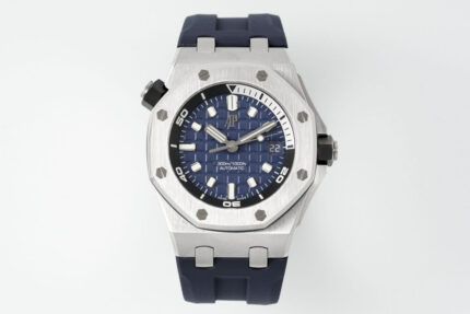 Royal Oak Offshore Diver 15720 SS APSF 1:1 Best Edition Blue Dial on Blue Rubber Strap