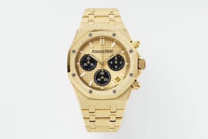Royal Oak Chrono 26240BA Frosted 41mm YG/YG Gold/Black Dial APS SH4401 Super Clone