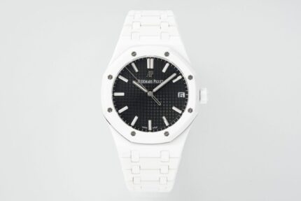 Royal Oak 41mm 15500 White Ceramic/Cer Black Dial APSF A4302 Super Clone