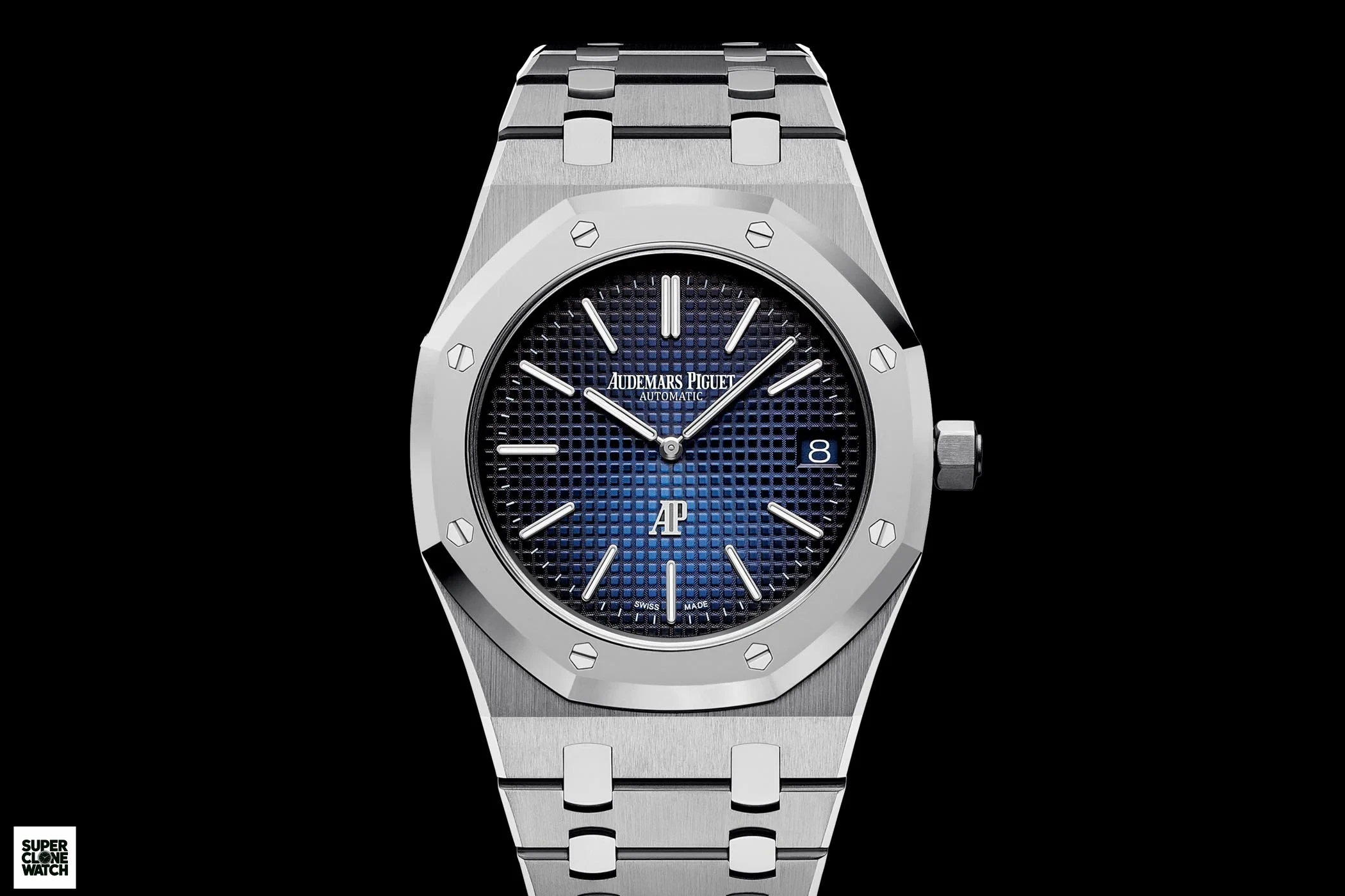 Audemars Piguet Royal Oak Jumbo Extra Thin 15202IP titanium smoked blue dial SIHH 2018 4