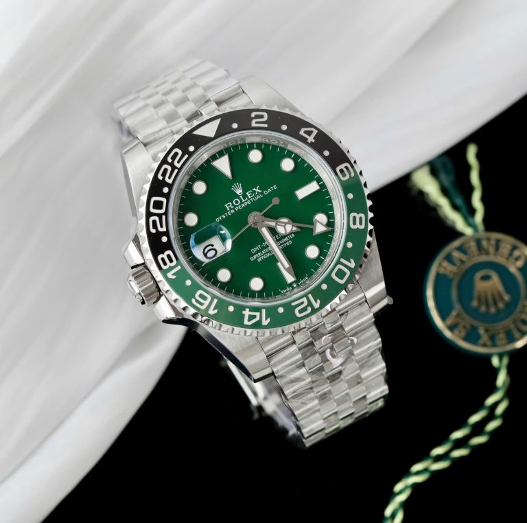 Dong Ho Rolex GMT Master II 126729VTNR Rep 11 Mat Xanh La Cay Day Jubilee 40mm 2 768x762 1