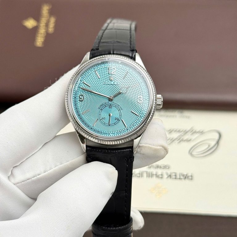 Dong Ho Rolex Perpetual 1908 Fake Cao Cap Mat Tiffany Day Da Den 39mm 5 768x768 2