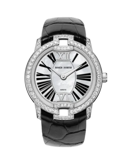 Roger Dubuis Velvet 36mm White Gold Black Leather Strap