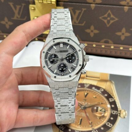 Dong Ho Audemars Piguet Rep 11 Royal Oak Chronograph Frosted Gold 26240 Mat Xam APS Factory 41mm 1 768x768 1
