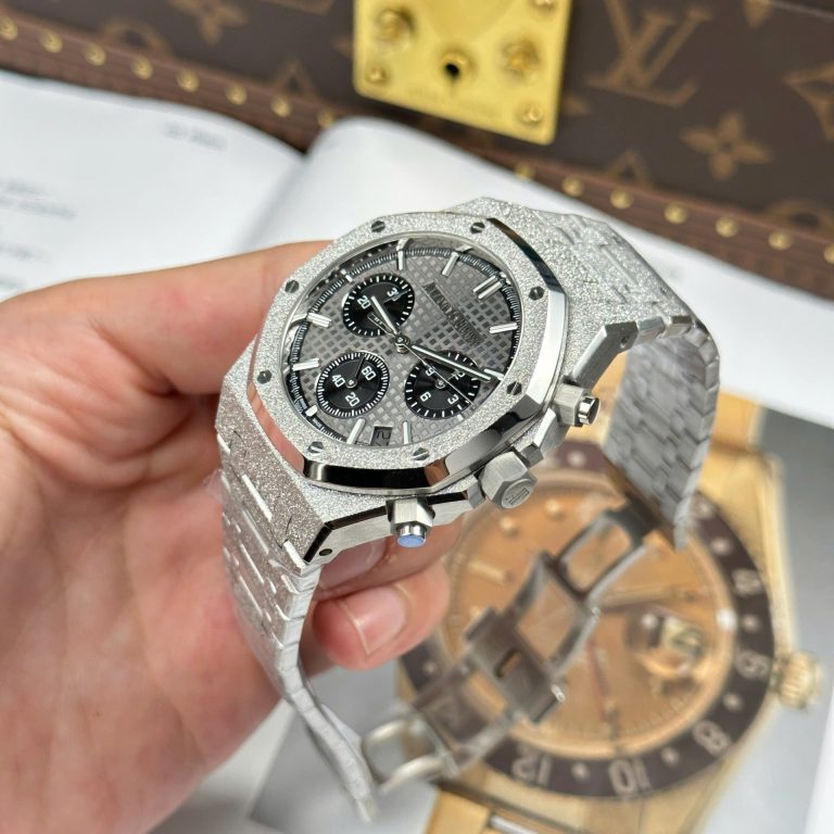 Dong Ho Audemars Piguet Rep 11 Royal Oak Chronograph Frosted Gold 26240 Mat Xam APS Factory 41mm 2 768x768 1
