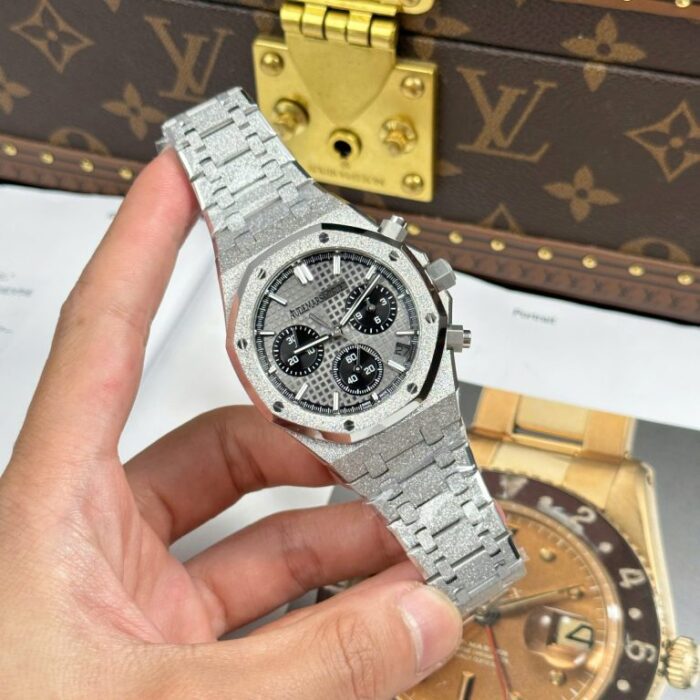 Dong Ho Audemars Piguet Rep 11 Royal Oak Chronograph Frosted Gold 26240 Mat Xam APS Factory 41mm 4 768x768 1