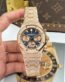 Dong Ho Audemars Piguet Replica 11 Royal Oak Chronograph Frosted Gold 26240 Mat Xanh Blue Xuong APS 41mm 11 768x768 1