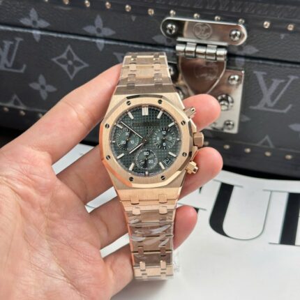 Dong Ho Audemars Piguet Royal Oak 26240 Ma Vang Hong Rep 11 Mat Xanh La Cay APS 41mm 2 768x768 1