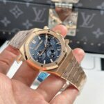 Dong Ho Audemars Piguet Royal Oak 26240 Replica 11 Mau Vang Hong Mat Xanh Blue APS 41mm 5 768x768 1